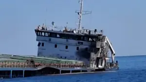 Cargou care transporta cereale, lovit de mai multe drone în zona Mării Negre