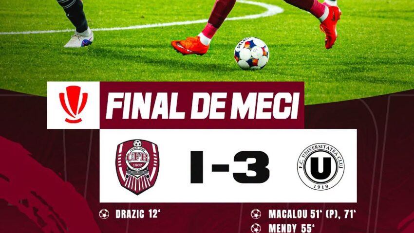 Derby-ul clujean la fotbal, câștigat de „U”