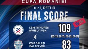 Baschetbaliștii mureșeni, în turul doi al Cupei României