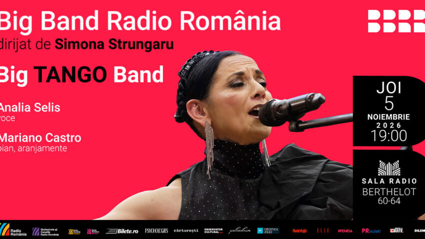 Seară de tango la Sala Radio: Analia Selis, Mariano Castro și Big Band-ul Radio România