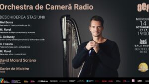 Celebrul harpist Xavier de Maistre deschide stagiunea Orchestrei de Cameră Radio